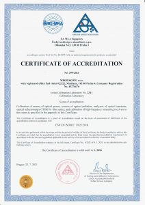 Certificate of accreditation No.3992021